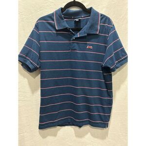 Le Tigre Mens Polo Shirt Striped Short Sleeve Classic Top Blue